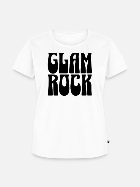 Glam Rock Bold-Logo - Frauen Premium Bio T-Shirt - Weiß