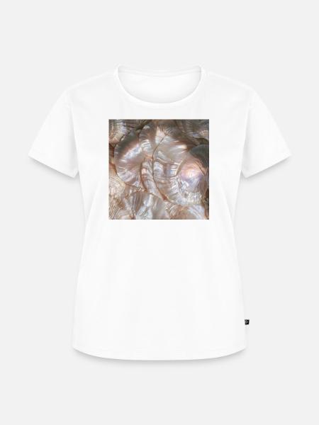 Abstrakte perlmuttartige Perle - Frauen Premium Bio T-Shirt - Weiß