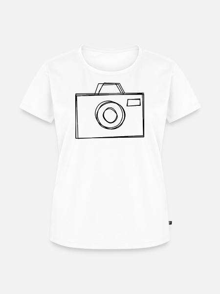 Kamera handgezeichnet - Frauen Premium Bio T-Shirt - Weiß