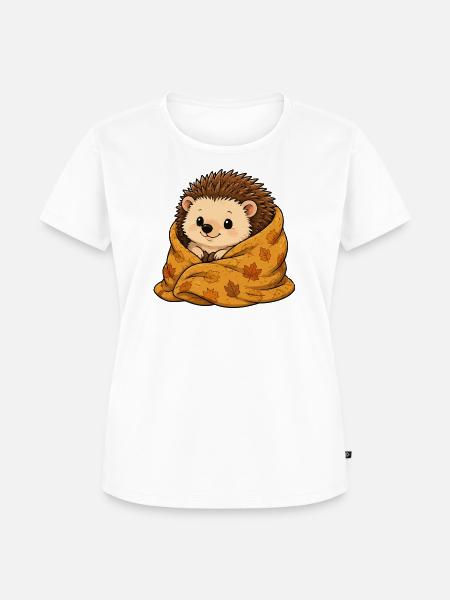 igel-decke - Frauen Premium Bio T-Shirt - Weiß