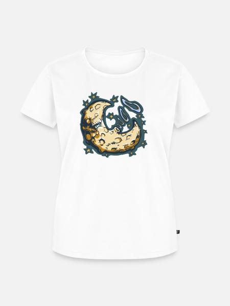 Der Rauchende Mond - Frauen Premium Bio T-Shirt - Weiß