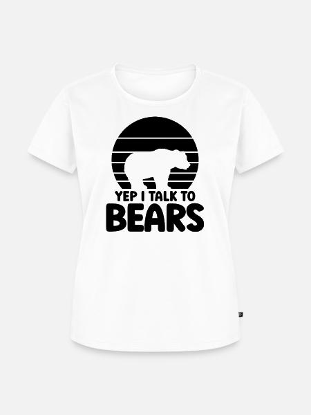 Bärensilhouette Statement - Frauen Premium Bio T-Shirt - Weiß