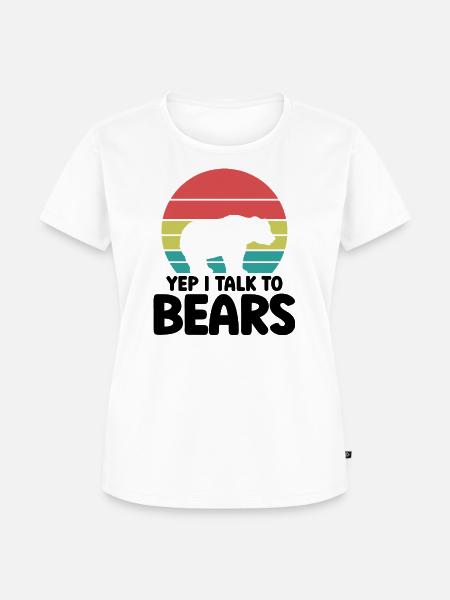 Bär Silhouette Statement - Frauen Premium Bio T-Shirt - Weiß
