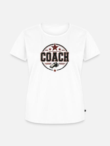 Coach - Trainer - Training - trainieren - Sport - Frauen Premium Bio T-Shirt - Weiß