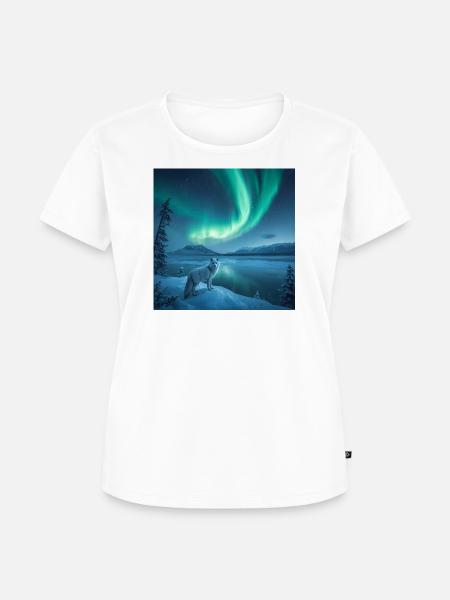 Polarfuchs — Nordlichter - Frauen Premium Bio T-Shirt - Weiß