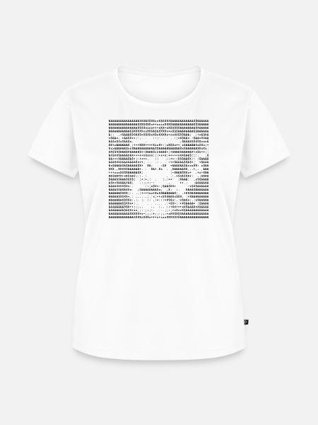 Smoking Chimp ASCII Kunstporträt - Frauen Premium Bio T-Shirt - Weiß