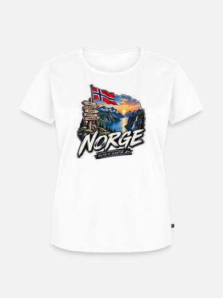Norwegen - Frauen Premium Bio T-Shirt - Weiß