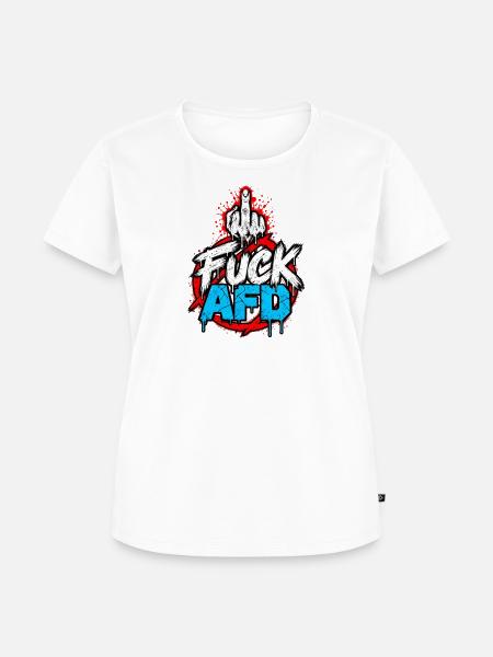 FUCK AfD – Anti-AfD Statement Design - Frauen Premium Bio T-Shirt - Weiß