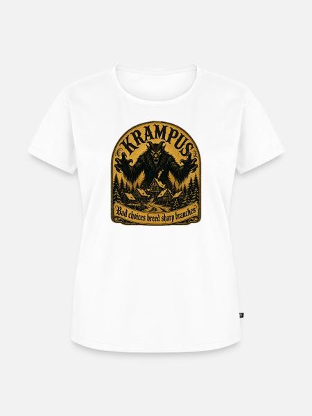 Weihnachtsdämon Geschenk Krampus Maske Kramperl - Frauen Premium Bio T-Shirt - Weiß
