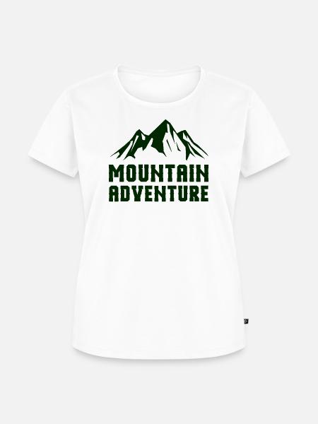 Bergabenteuer Mountain Design - Frauen Premium Bio T-Shirt - Weiß
