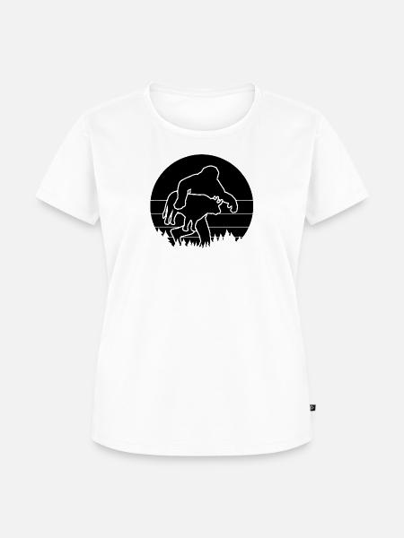 Sasquatch und Stier - Frauen Premium Bio T-Shirt - Weiß