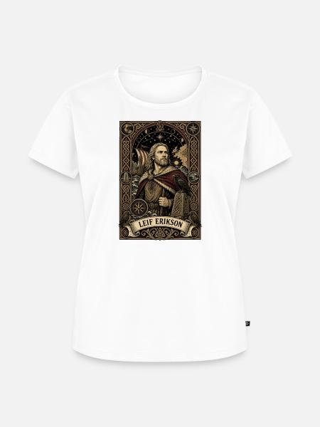 Leif Erikson Tarot - Frauen Premium Bio T-Shirt - Weiß