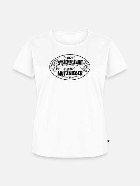 Systemrelevant vs. Nutznießer - Frauen Premium Bio T-Shirt - Weiß
