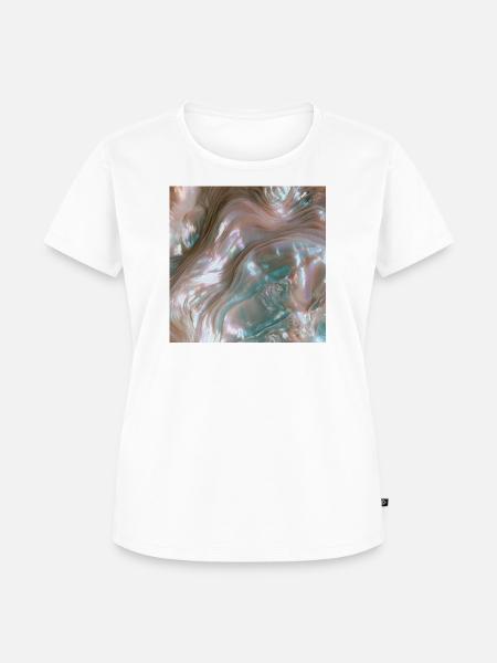 Pastell-Satin-Irisierende Welle - Frauen Premium Bio T-Shirt - Weiß