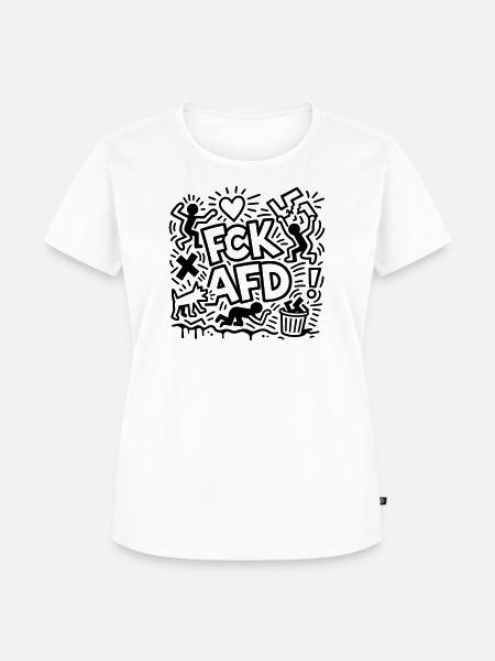 FCK AFD - Frauen Premium Bio T-Shirt - Weiß
