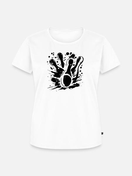 Bowling - Frauen Premium Bio T-Shirt - Weiß