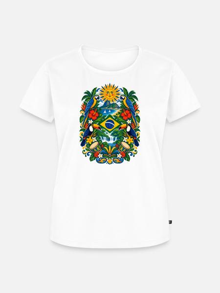 Brasilien | Amazonas, Tukane & Samba - Frauen Premium Bio T-Shirt - Weiß