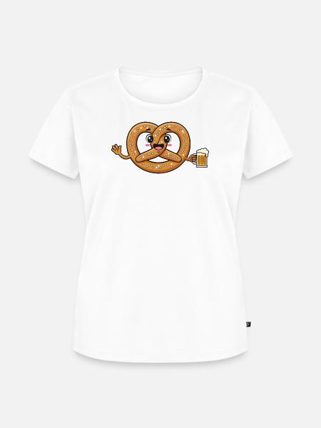 Brezn-Alarm – Brezel Wiesen Bierfest - Frauen Premium Bio T-Shirt - Weiß