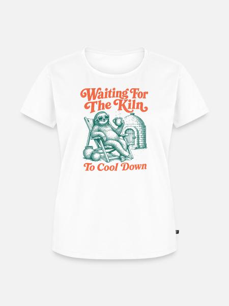 Wartend Darauf, Dass Der Ofen Abkühlt, - Frauen Premium Bio T-Shirt - Weiß