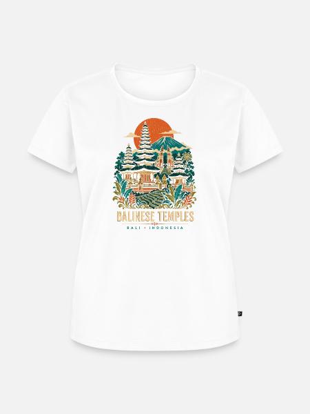 Bali Indonesien Balinesische Tempel - Frauen Premium Bio T-Shirt - Weiß