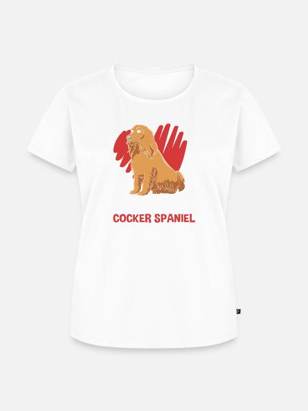 Cocker Spaniel - Frauen Premium Bio T-Shirt - Weiß