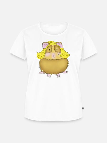 Meerschweinchen Blond Glamour - Frauen Premium Bio T-Shirt - Weiß