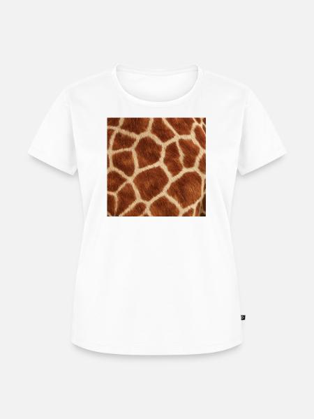 Giraffenmotiv mit geflecktem Fell - Frauen Premium Bio T-Shirt - Weiß