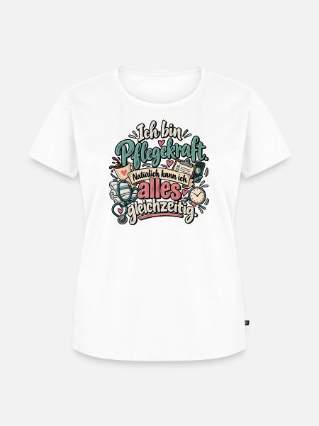 Pflegekraft Multitasking - Frauen Premium Bio T-Shirt - Weiß
