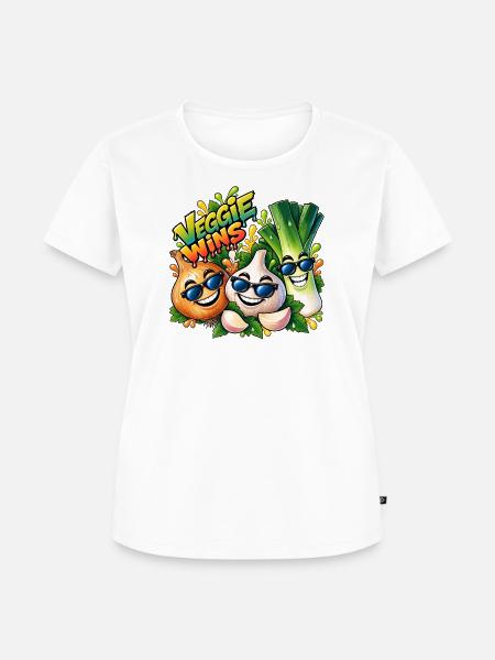 Gemüse Trio Humor - Frauen Premium Bio T-Shirt - Weiß