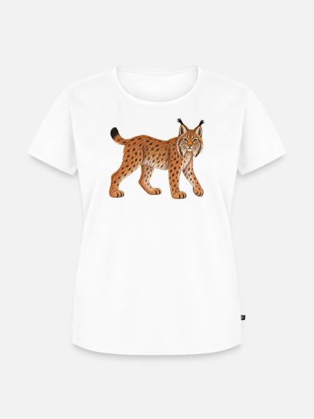 Luchs - Frauen Premium Bio T-Shirt - Weiß