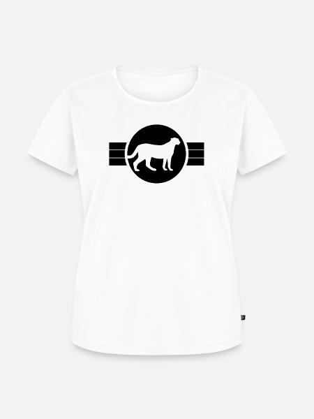Gepard Silhouette - Frauen Premium Bio T-Shirt - Weiß