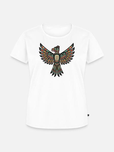 Indianischer Donnervogel Orange - Frauen Premium Bio T-Shirt - Weiß