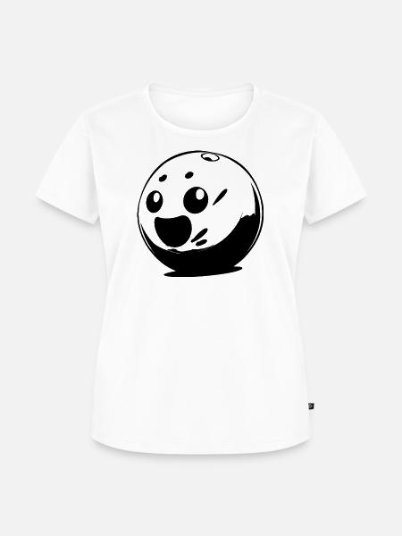 Cartoon Bowlingkugel - Frauen Premium Bio T-Shirt - Weiß