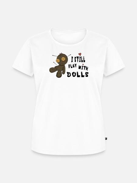 StichHerz Plüschpuppe mit Nadeln - Frauen Premium Bio T-Shirt - Weiß