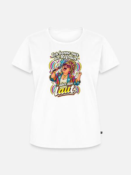 Schlagerfan Schlagerparty Mitsingen Festival - Frauen Premium Bio T-Shirt - Weiß