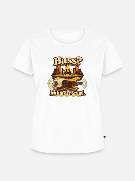 Bassist Bass Spruch Groove - Frauen Premium Bio T-Shirt - Weiß