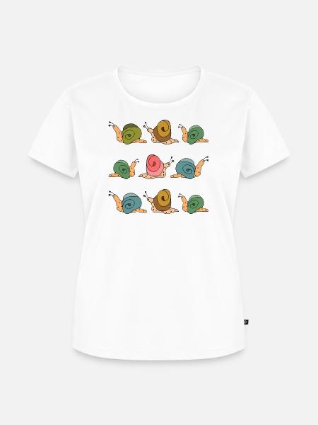 Schnecken - Frauen Premium Bio T-Shirt - Weiß