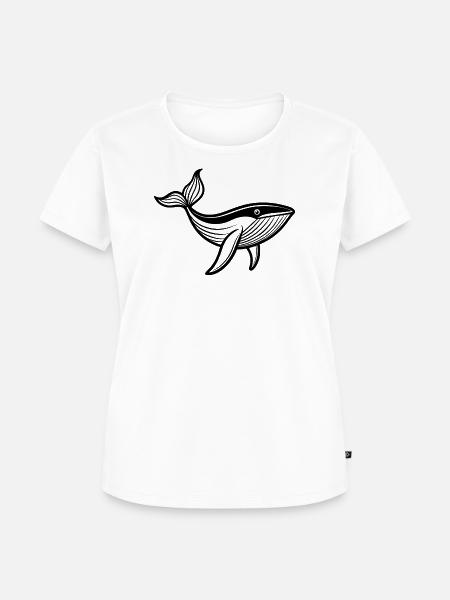 Buckelwal - Frauen Premium Bio T-Shirt - Weiß