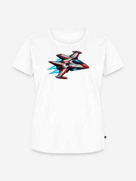 Raumschiff Fantasy Weltraum - Frauen Premium Bio T-Shirt - Weiß