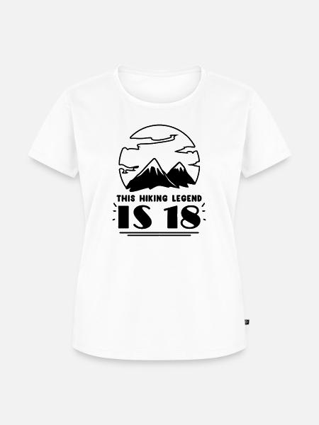 18 Jahre - Berg Wandern Bergsteigen - Frauen Premium Bio T-Shirt - Weiß