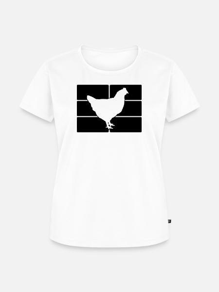 Huhn Silhouette Grafik - Frauen Premium Bio T-Shirt - Weiß