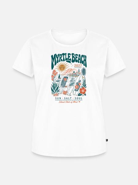Myrtle Beach Retro Strand 2027 - Frauen Premium Bio T-Shirt - Weiß