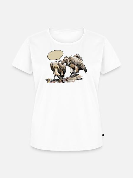 Zwei Geier auf Steinigem Grund - Frauen Premium Bio T-Shirt - Weiß