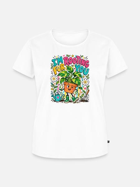 Ich roote für dich Pflanze - Frauen Premium Bio T-Shirt - Weiß