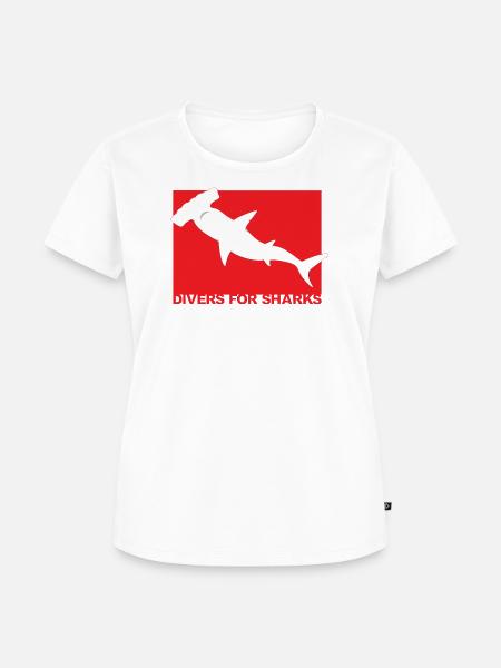Taucher für Haie - Frauen Premium Bio T-Shirt - Weiß