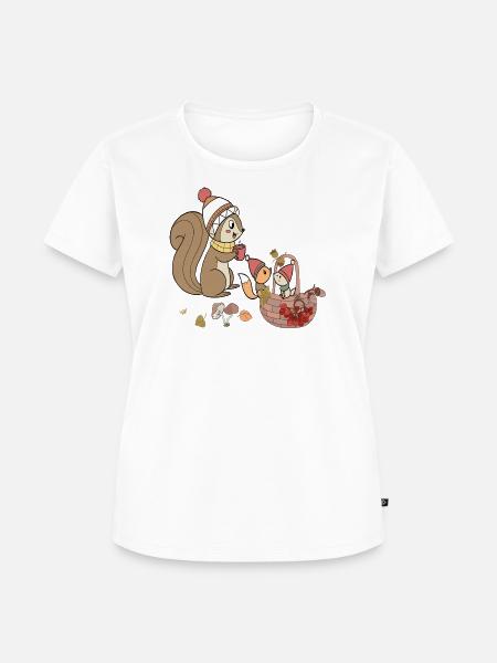 Herbst Eichhörnchen - Frauen Premium Bio T-Shirt - Weiß