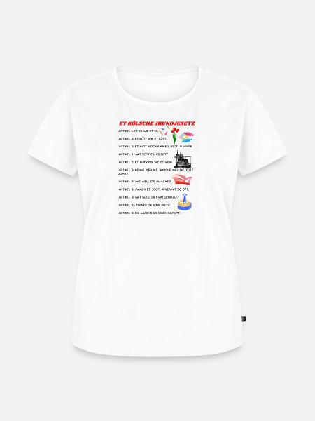 Kölsches Grundgesetz lustige Geschenkidee - Frauen Premium Bio T-Shirt - Weiß