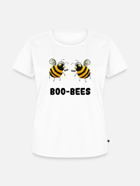 Boo-Bees - Zwei Bienen sagen Boo - Frauen Premium Bio T-Shirt - Weiß