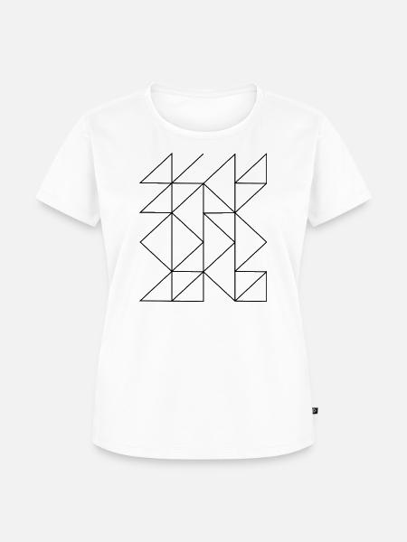 Geometrische Linienzusammensetzung - Frauen Premium Bio T-Shirt - Weiß