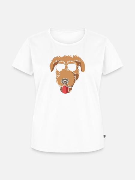 Irischer Wolfshund - Frauen Premium Bio T-Shirt - Weiß